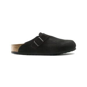 Birkenstock Boston Soft Footbed Suede Leather Black 0660473 Narrow